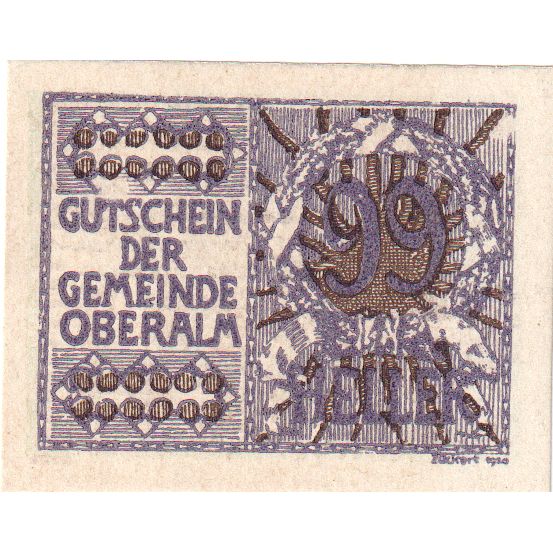 Áustria, Oberalm Sbg. Gemeinde, 99 Heller, 1920-12-15, UNC(60-62)