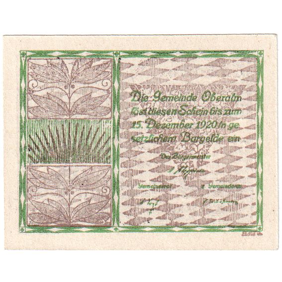 Áustria, Oberalm Sbg. Gemeinde, 99 Heller, 1920-12-15, UNC(60-62)