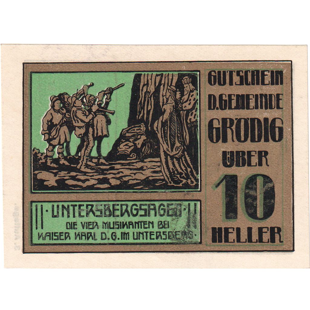 Áustria, Grödig sbg. Gemeinde, 10 Heller, 1920-12-31, UNC(63)