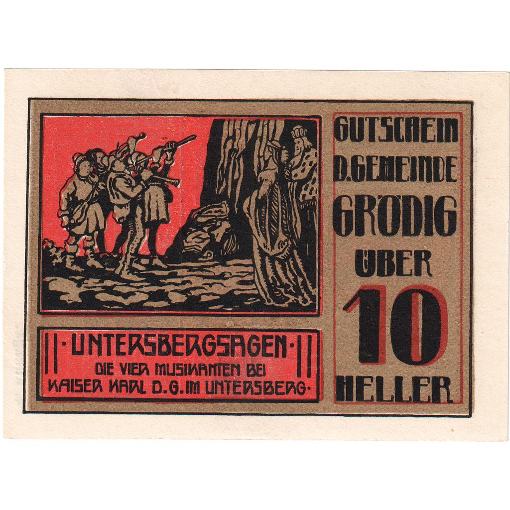 Áustria, Grödig sbg. Gemeinde, 10 Heller, 1920-12-31, UNC(63)