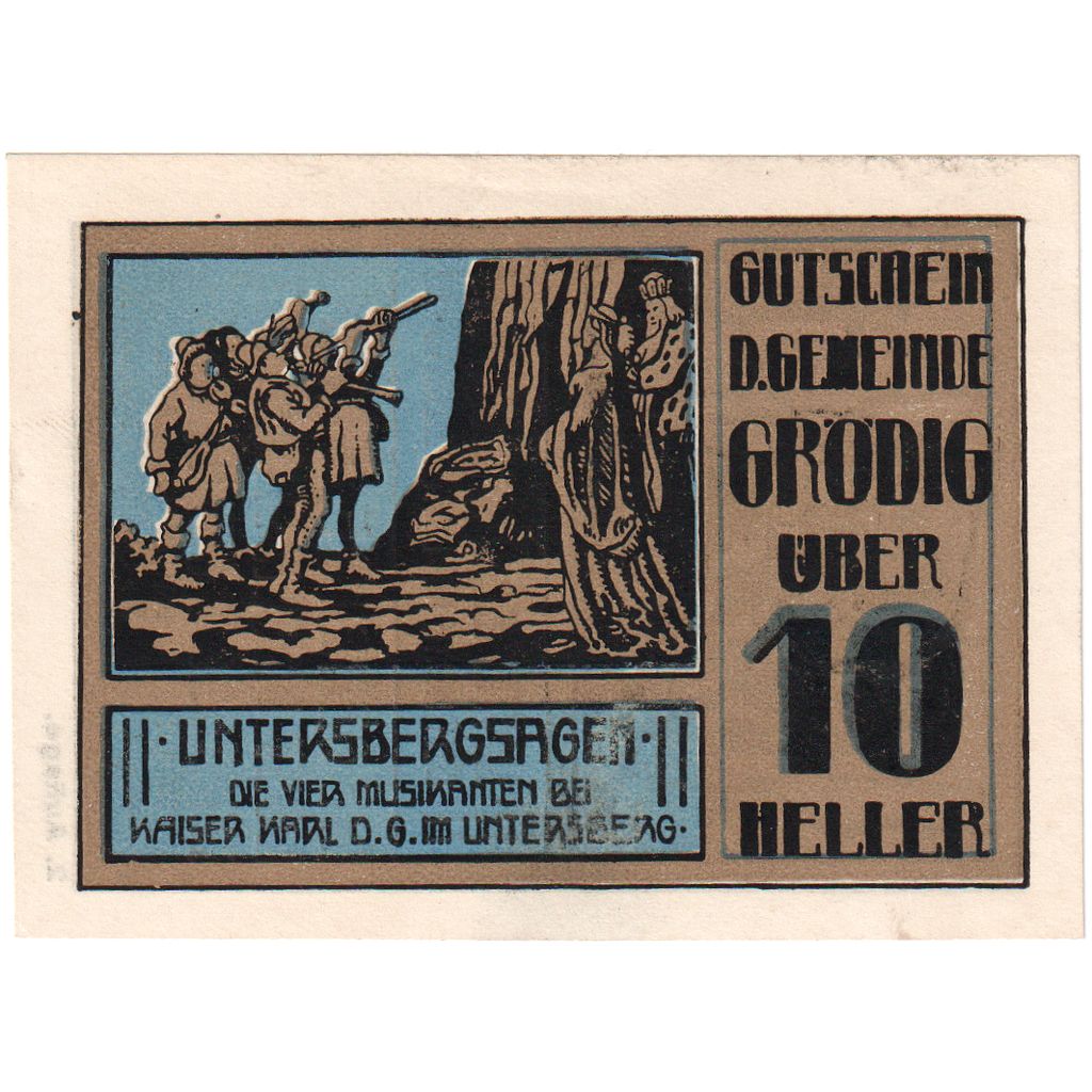 Áustria, Grödig sbg. Gemeinde, 10 Heller, 1920-12-31, UNC(63)