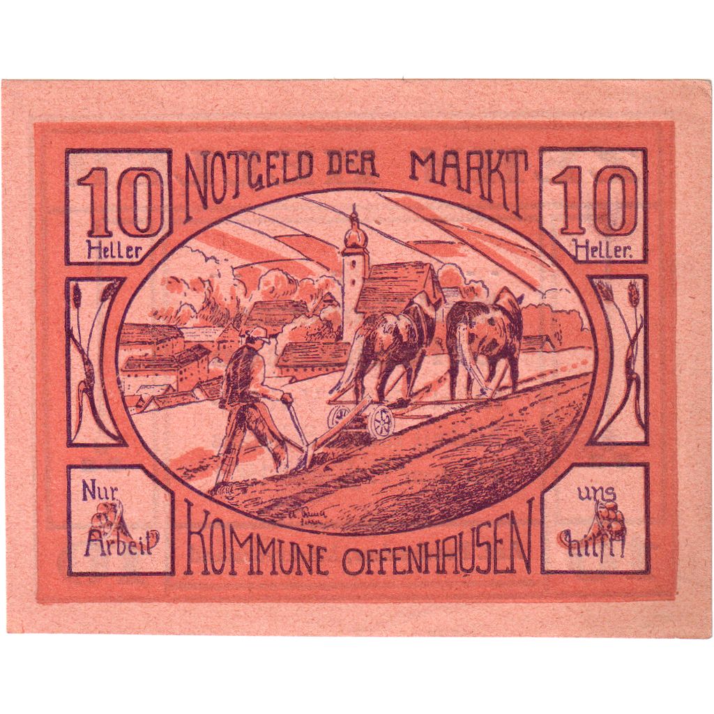 Austria, Offenhausen O.Ö. Prv. Marktkommune, 10 Heller, 1921-01-01, UNC(63)