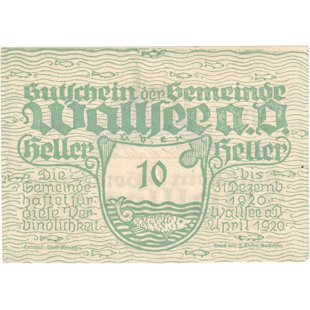 Oostenrijk, Wallsee N.Ö. Gemeinde, 10 Heller, 1920-12-31, SPL