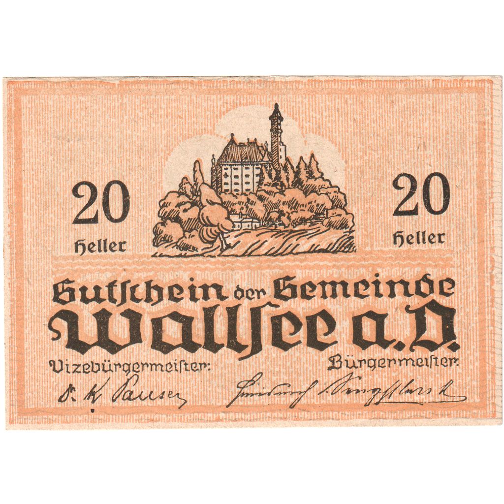 Oostenrijk, Wallsee N.Ö. Gemeinde, 20 Heller, 1920-12-31, SPL
