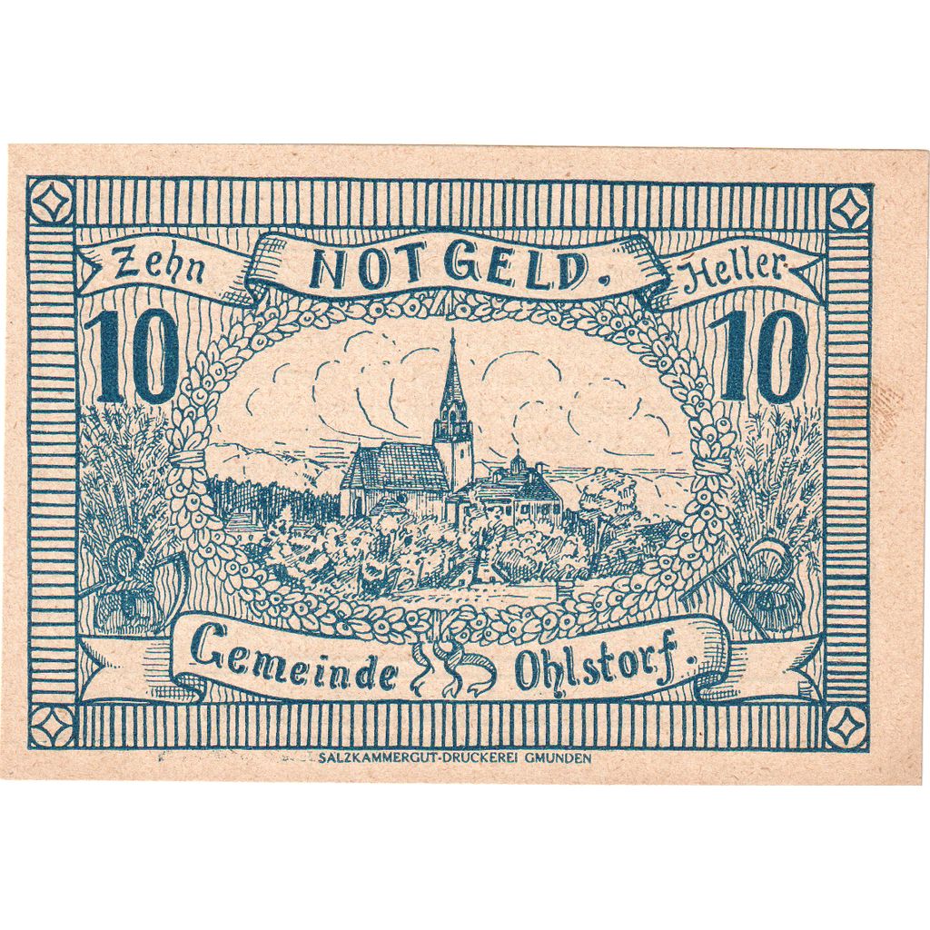 Austria, Ohlstorf O.Ö. Ortsgemeinde, 10 Heller, 1920-06-01, UNC(63)