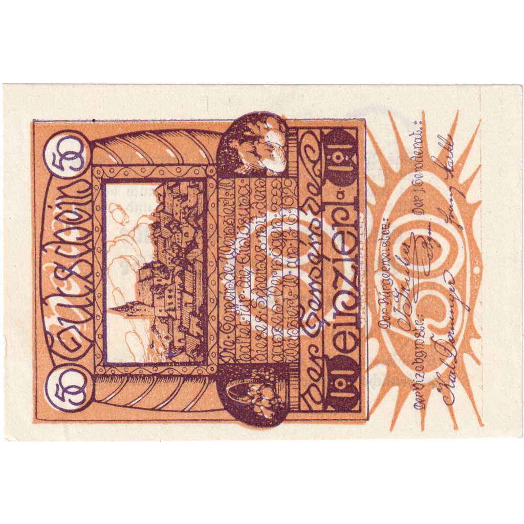 Oostenrijk, Weinzierl am Walde, 50 Heller, 1920-12-31, SPL