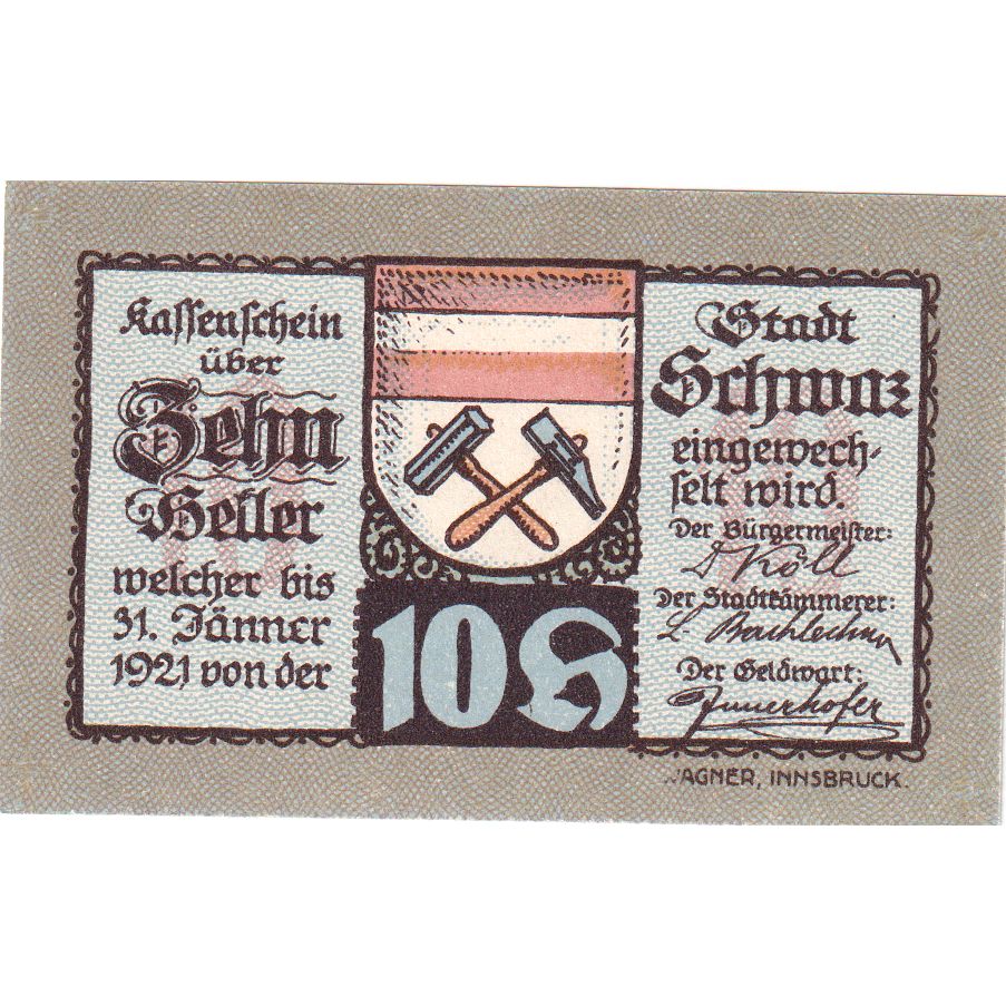 Oostenrijk, Innsbruck Tirol Prv. Notgeld Sammlerbund Innsbruck, 10 Heller