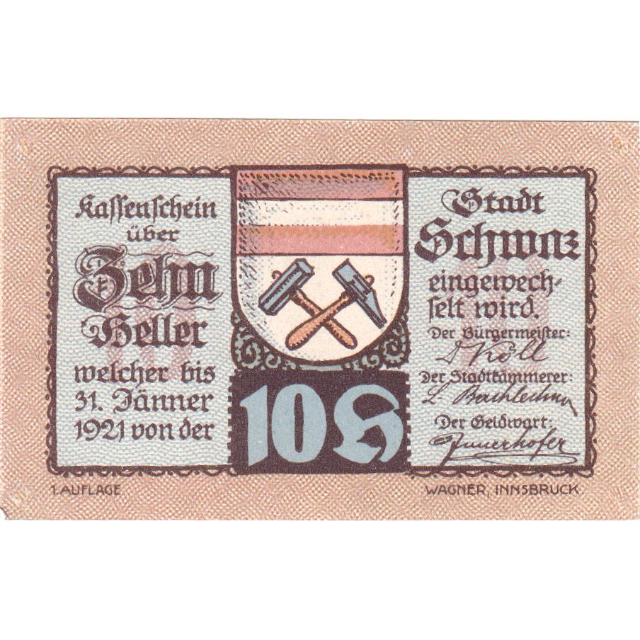 Austria, Innsbruck Tirol Prv. Notgeld Sammlerbund Innsbruck, 10 Heller