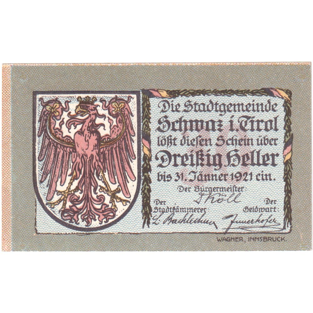 Oostenrijk, Innsbruck Tirol Prv. Notgeld Sammlerbund Innsbruck, 10 Heller