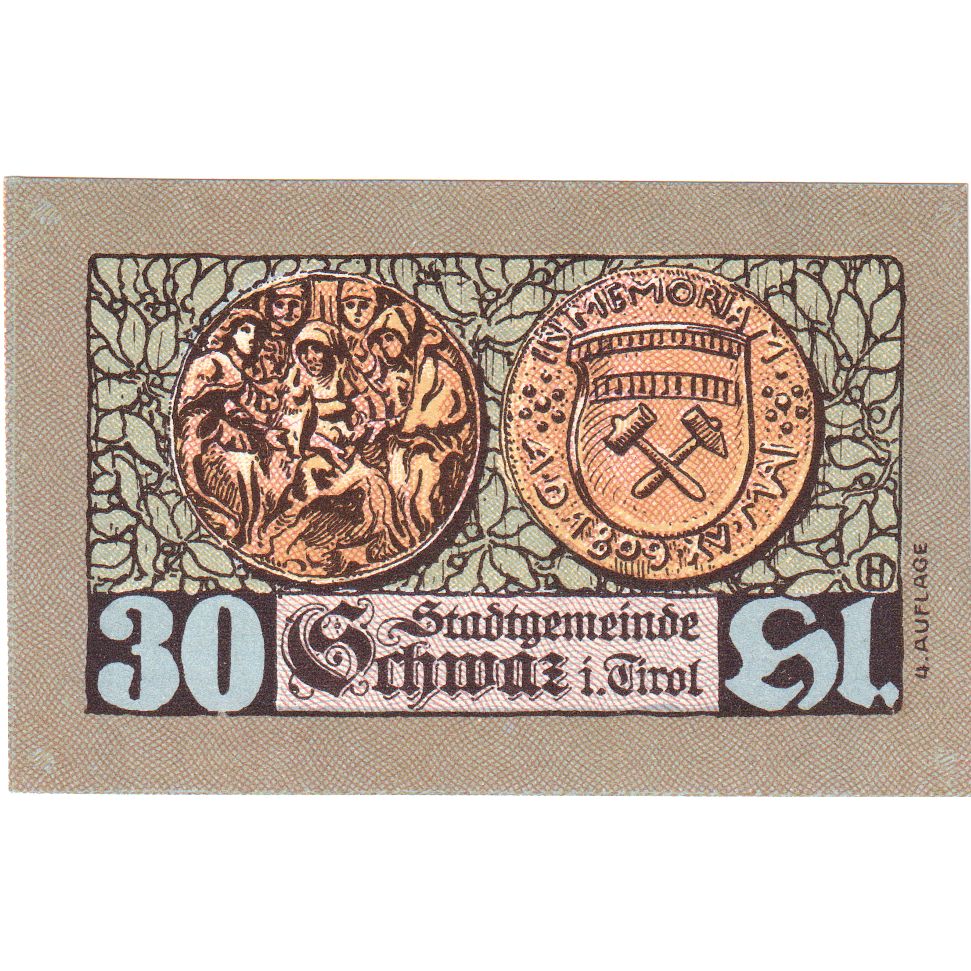 Autriche, Innsbruck Tirol Prv. Notgeld Sammlerbund Innsbruck, 30 Heller