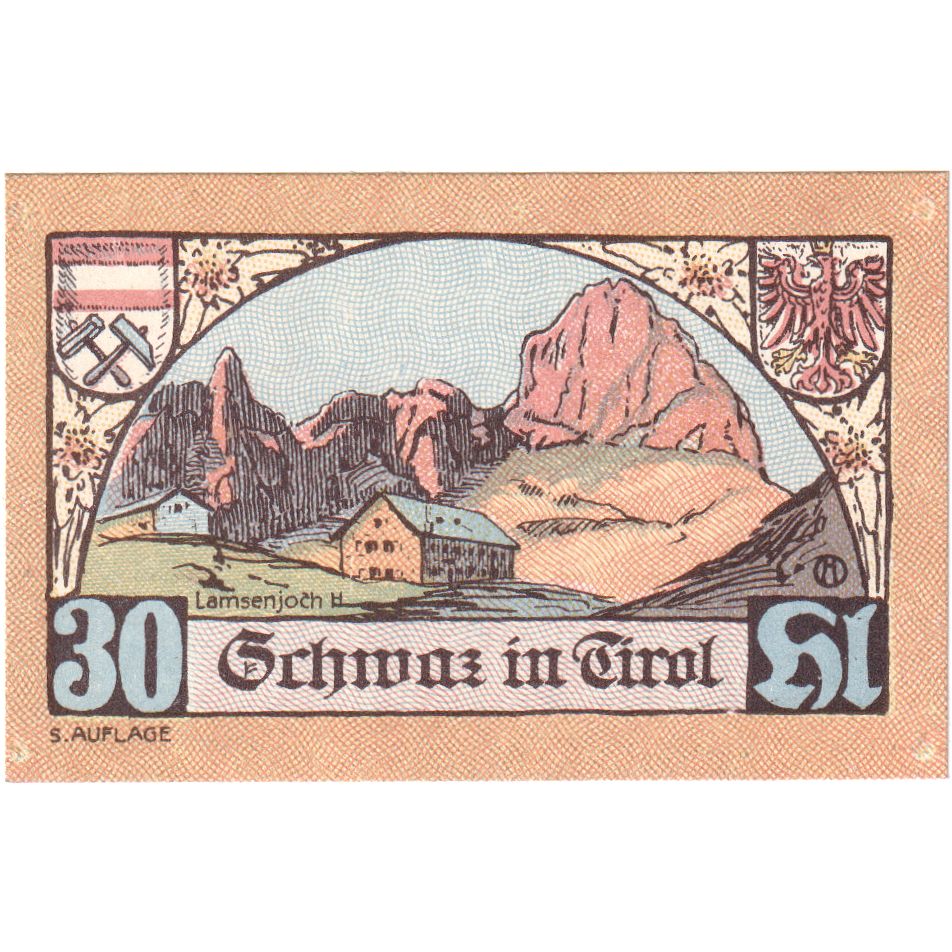 Autriche, Innsbruck Tirol Prv. Notgeld Sammlerbund Innsbruck, 30 Heller