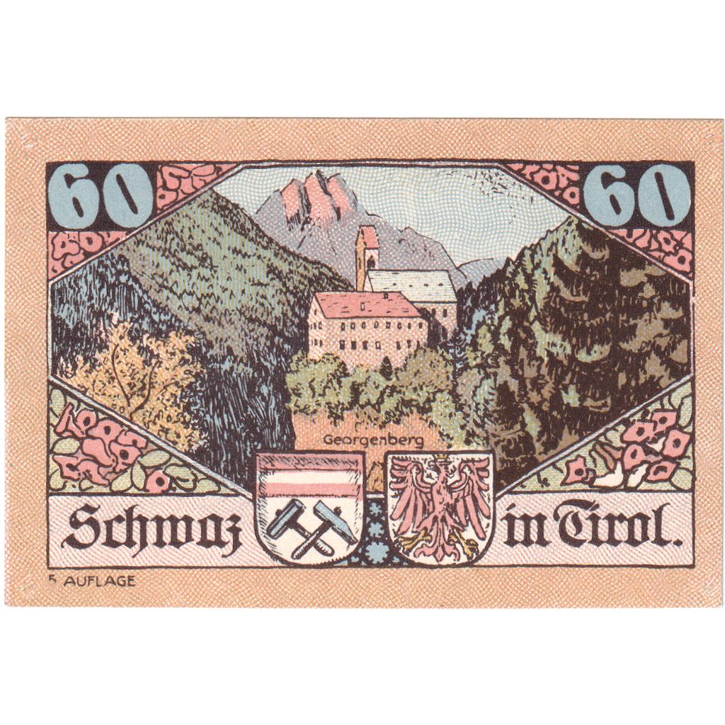 Austria, Innsbruck Tirol Prv. Notgeld Sammlerbund Innsbruck, 60 Heller