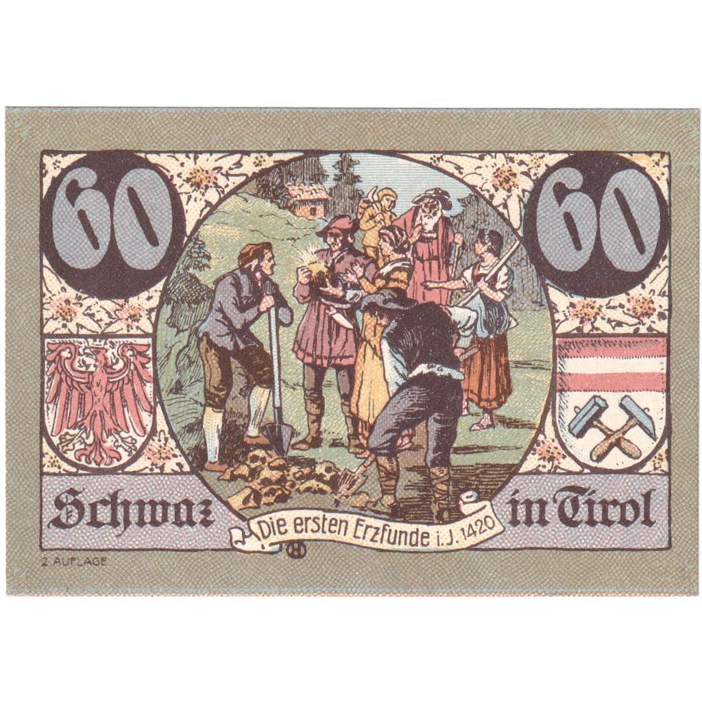 Austria, Innsbruck Tirol Prv. Notgeld Sammlerbund Innsbruck, 60 Heller