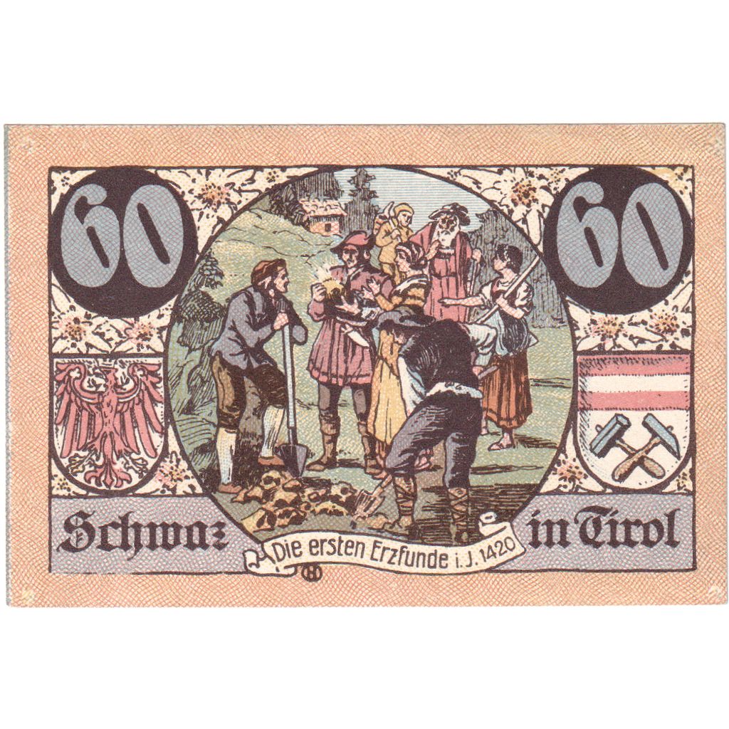 Oostenrijk, Innsbruck Tirol Prv. Notgeld Sammlerbund Innsbruck, 60 Heller