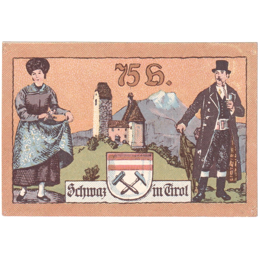 Austria, Innsbruck Tirol Prv. Notgeld Sammlerbund Innsbruck, 75 Heller