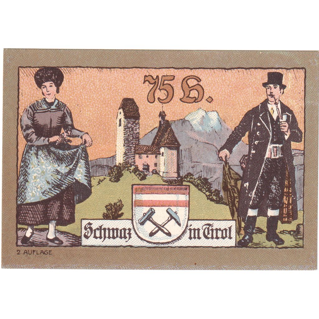 Oostenrijk, Innsbruck Tirol Prv. Notgeld Sammlerbund Innsbruck, 75 Heller
