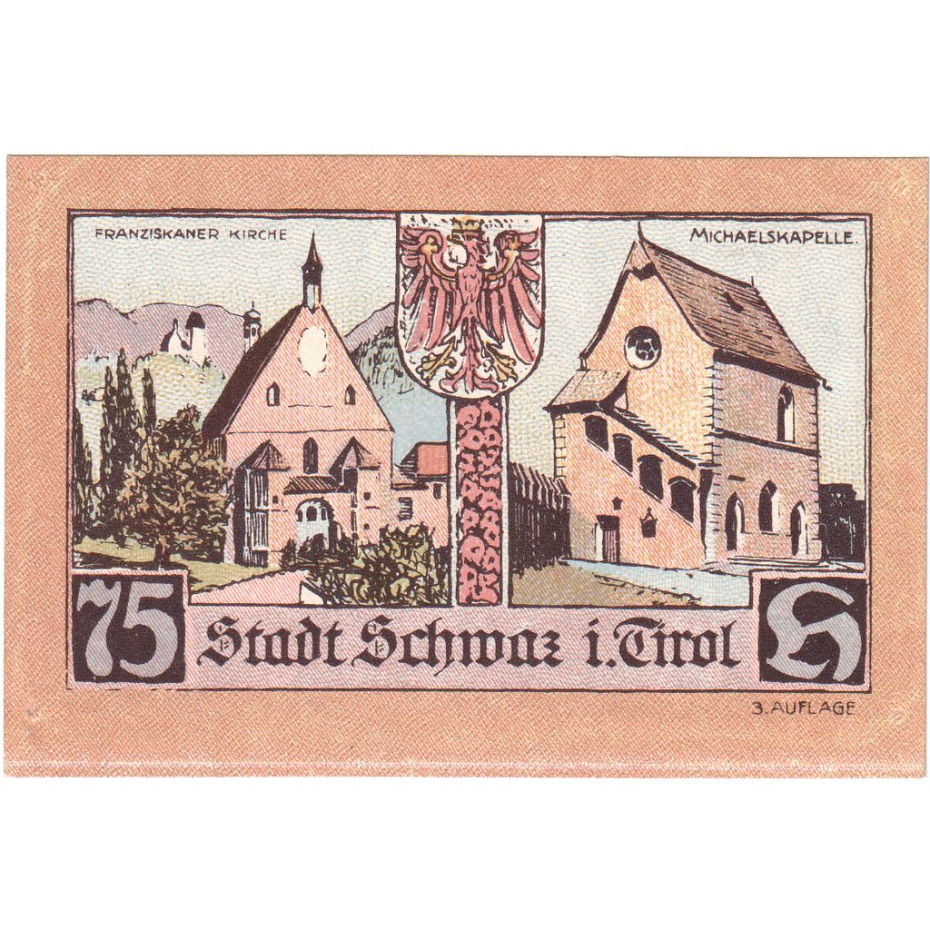 Austria, Innsbruck Tirol Prv. Notgeld Sammlerbund Innsbruck, 75 Heller