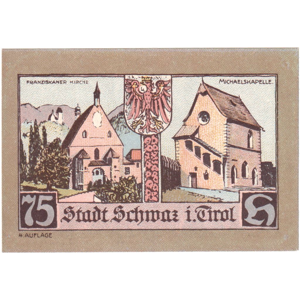 Autriche, Innsbruck Tirol Prv. Notgeld Sammlerbund Innsbruck, 75 Heller