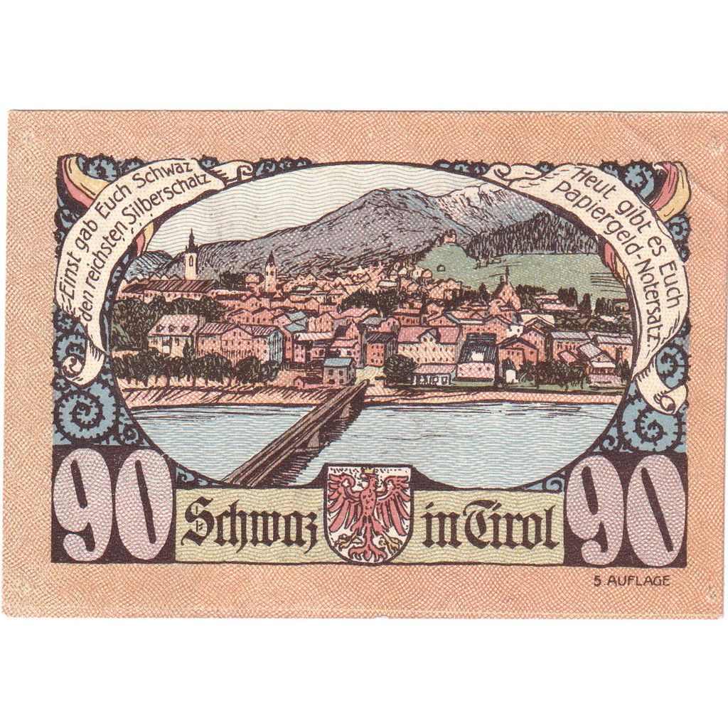 Oostenrijk, Innsbruck Tirol Prv. Notgeld Sammlerbund Innsbruck, 90 Heller