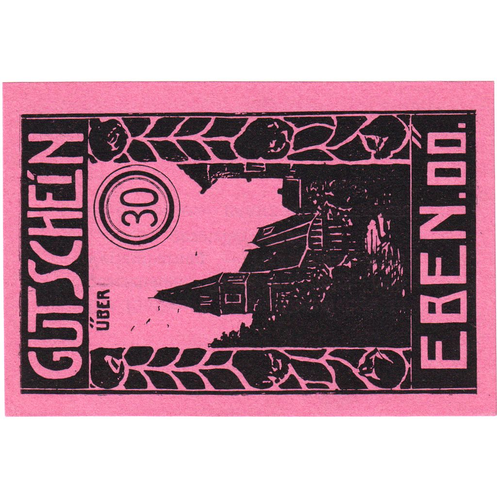 Österreich, Eben O.Ö. Ortsgemeinde, 30 Heller, UNZ-