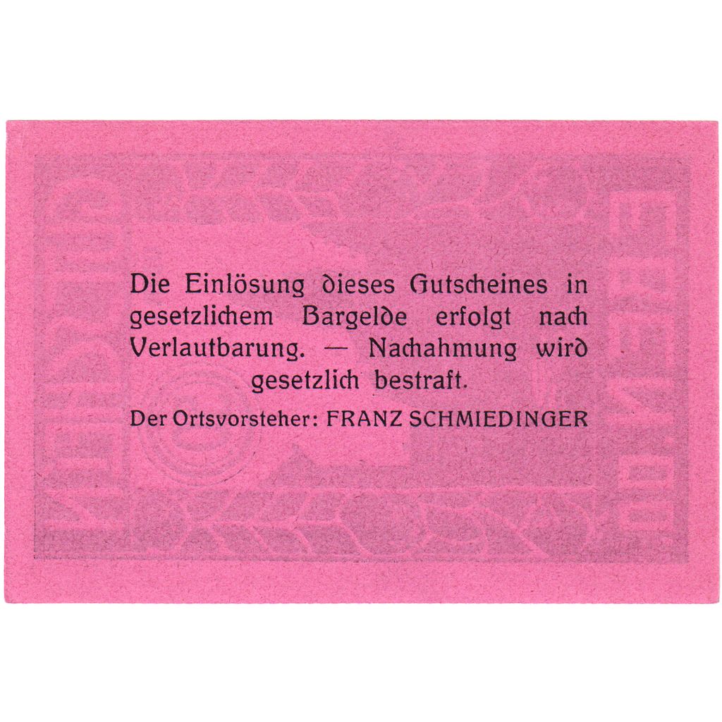 Austria, Eben O.Ö. Ortsgemeinde, 50 Heller, UNC(63)