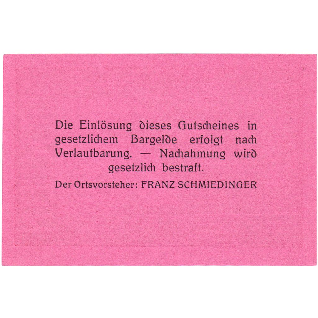 Austria, Eben O.Ö. Ortsgemeinde, 50 Heller, UNC(63)