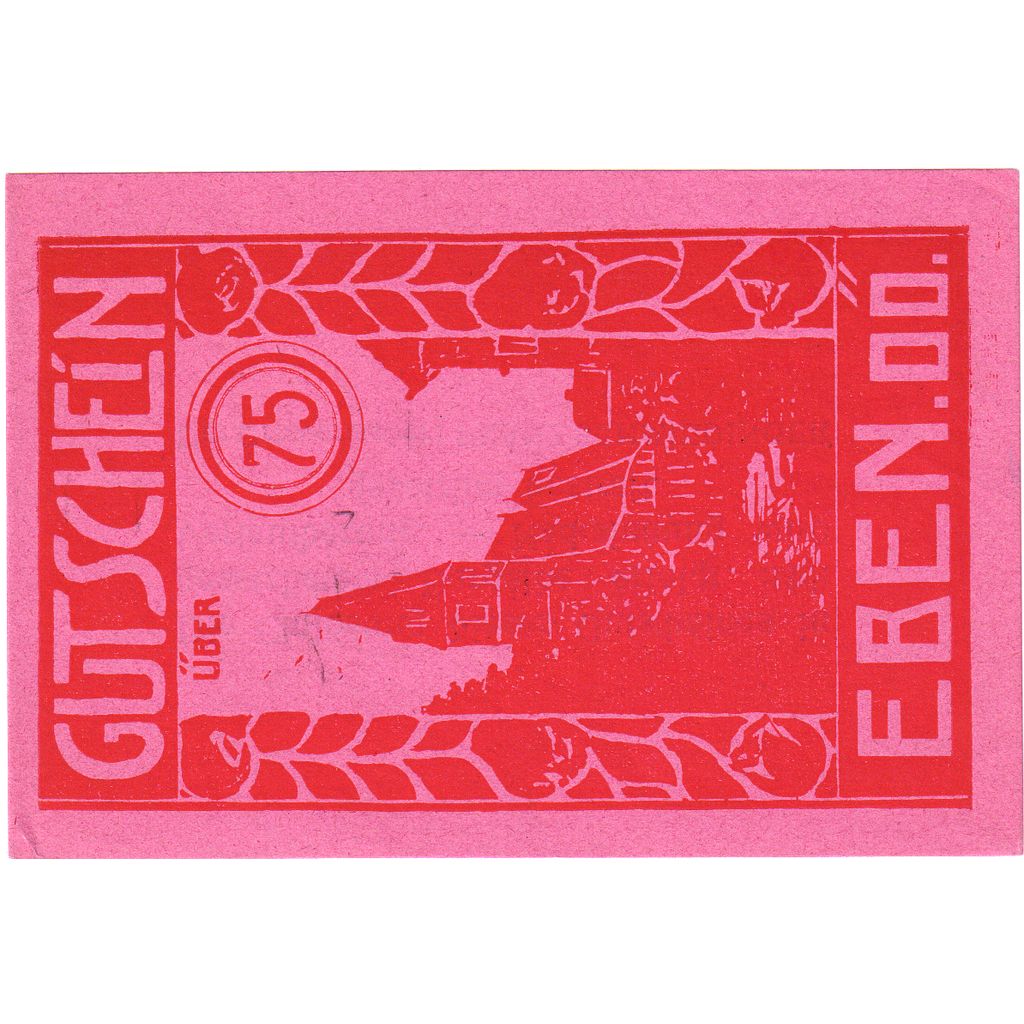 Österreich, Eben O.Ö. Ortsgemeinde, 75 Heller, UNZ-