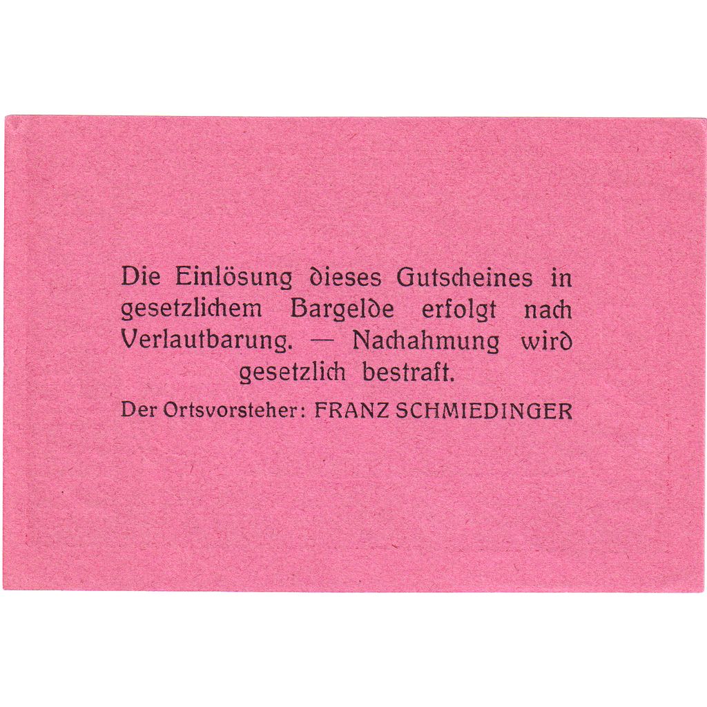 Österreich, Eben O.Ö. Ortsgemeinde, 75 Heller, UNZ-