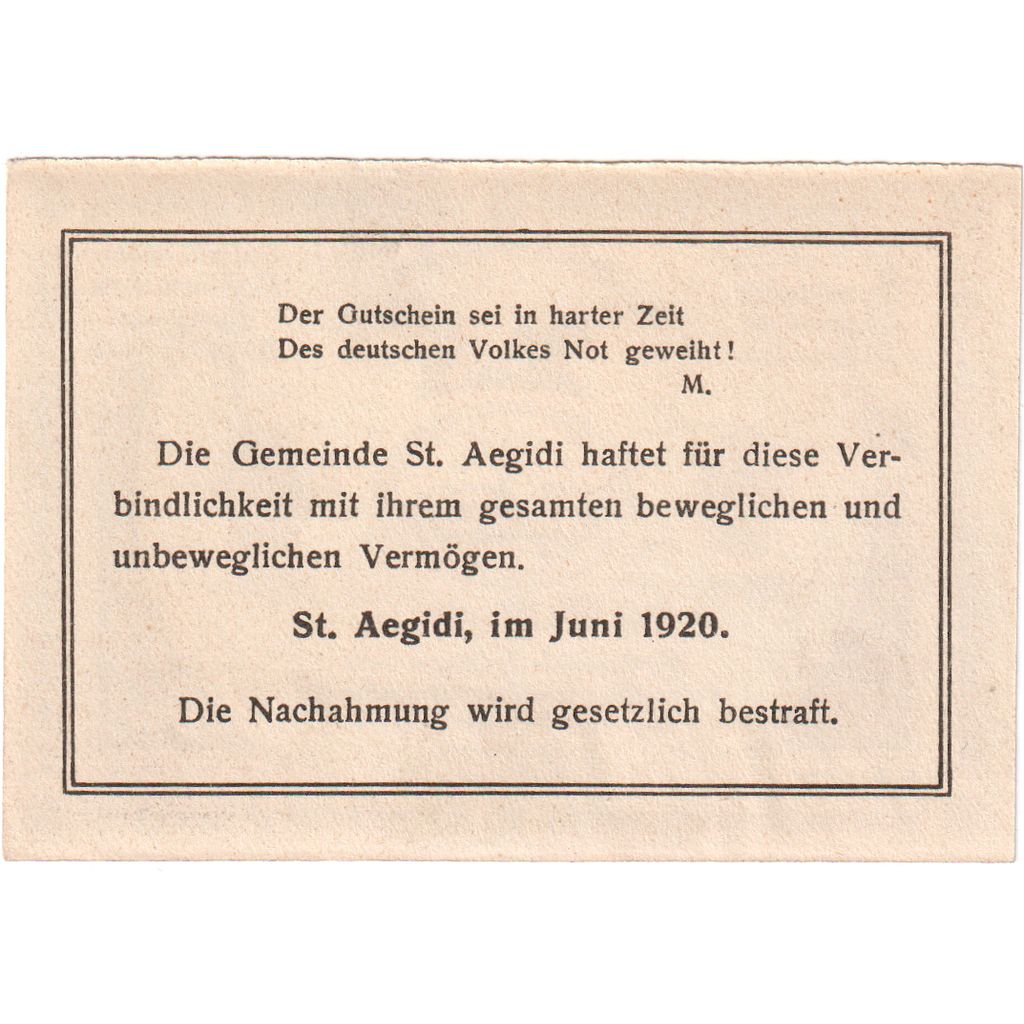 Österreich, St Aegidi, 10 Heller, 1920-12-31, UNZ-