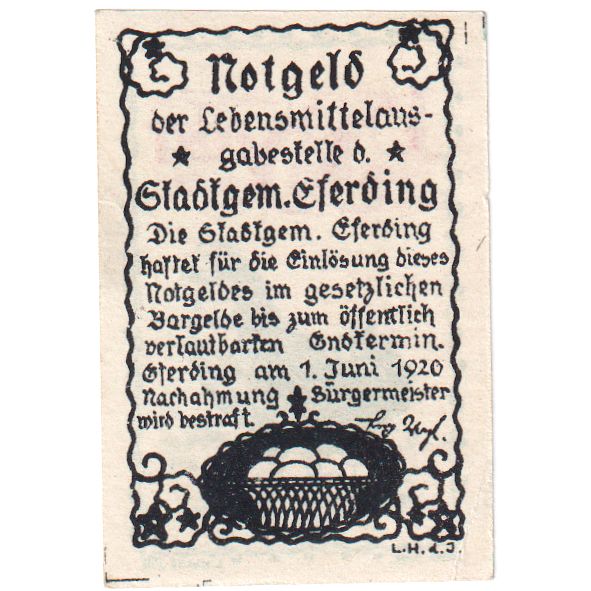 Oostenrijk, Eferding O.Ö. Stadtgemeinde, 15 Heller, 1920-06-01, SPL