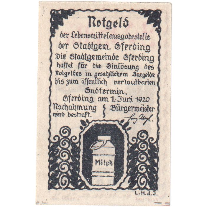 Austria, Eferding O.Ö. Stadtgemeinde, 30 Heller, 1920-06-01, SC