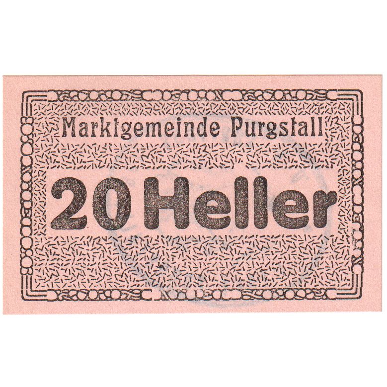 Austria, Purgstall N.Ö. Marktgemeinde, 20 Heller, SPL