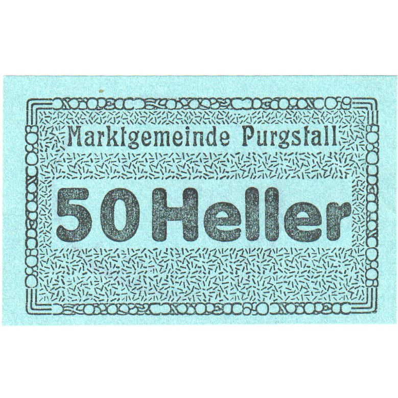 Austria, Purgstall N.Ö. Marktgemeinde, 50 Heller, UNC(63)