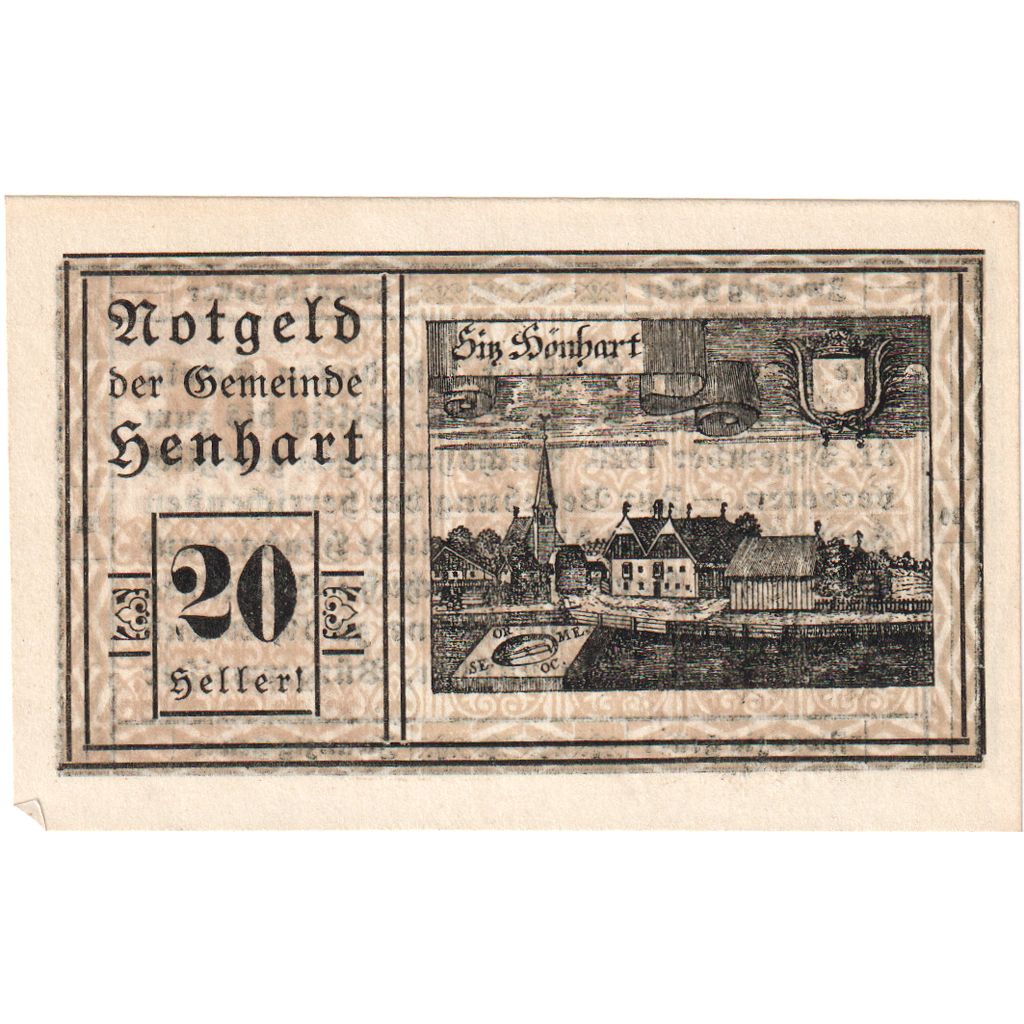 Österreich, Henhart O.Ö. Gemeinde, 20 Heller, 1920-12-31, UNZ-