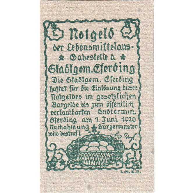 Autriche, Eferding O.Ö. Stadtgemeinde, 15 Heller, 1920-06-01, SPL