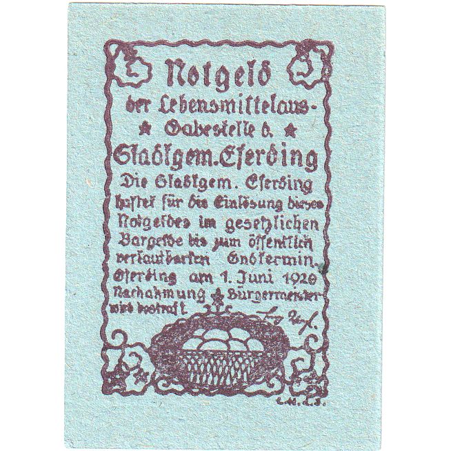 Áustria, Eferding O.Ö. Stadtgemeinde, 15 Heller, 1920-06-01, UNC(63)