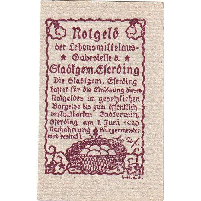 Autriche, Eferding O.Ö. Stadtgemeinde, 15 Heller, 1920-06-01, SPL