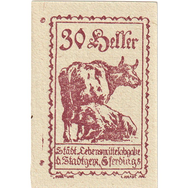 Áustria, Eferding O.Ö. Stadtgemeinde, 30 Heller, 1920-06-01, UNC(63)