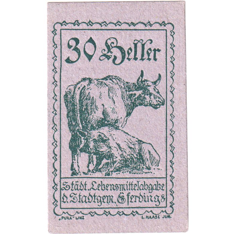 Autriche, Eferding O.Ö. Stadtgemeinde, 30 Heller, 1920-06-01, SPL