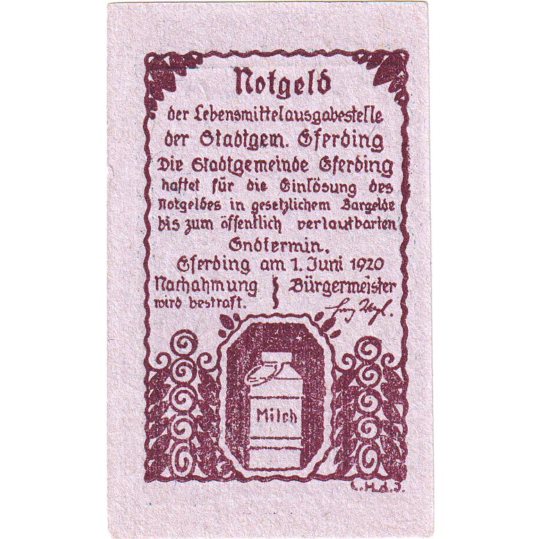 Autriche, Eferding O.Ö. Stadtgemeinde, 30 Heller, 1920-06-01, SPL