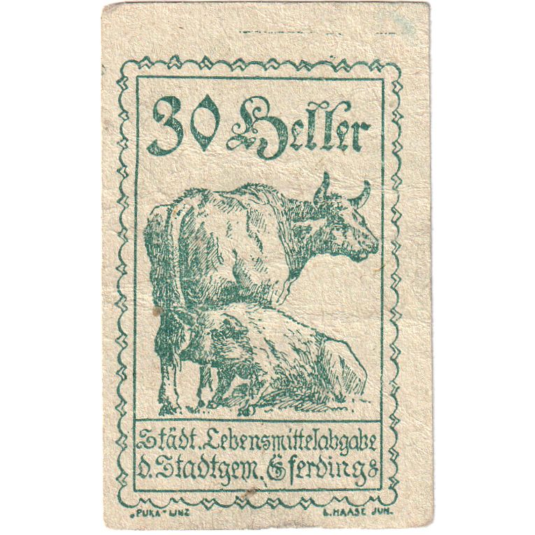 Autriche, Eferding O.Ö. Stadtgemeinde, 30 Heller, 1920-06-01, SPL