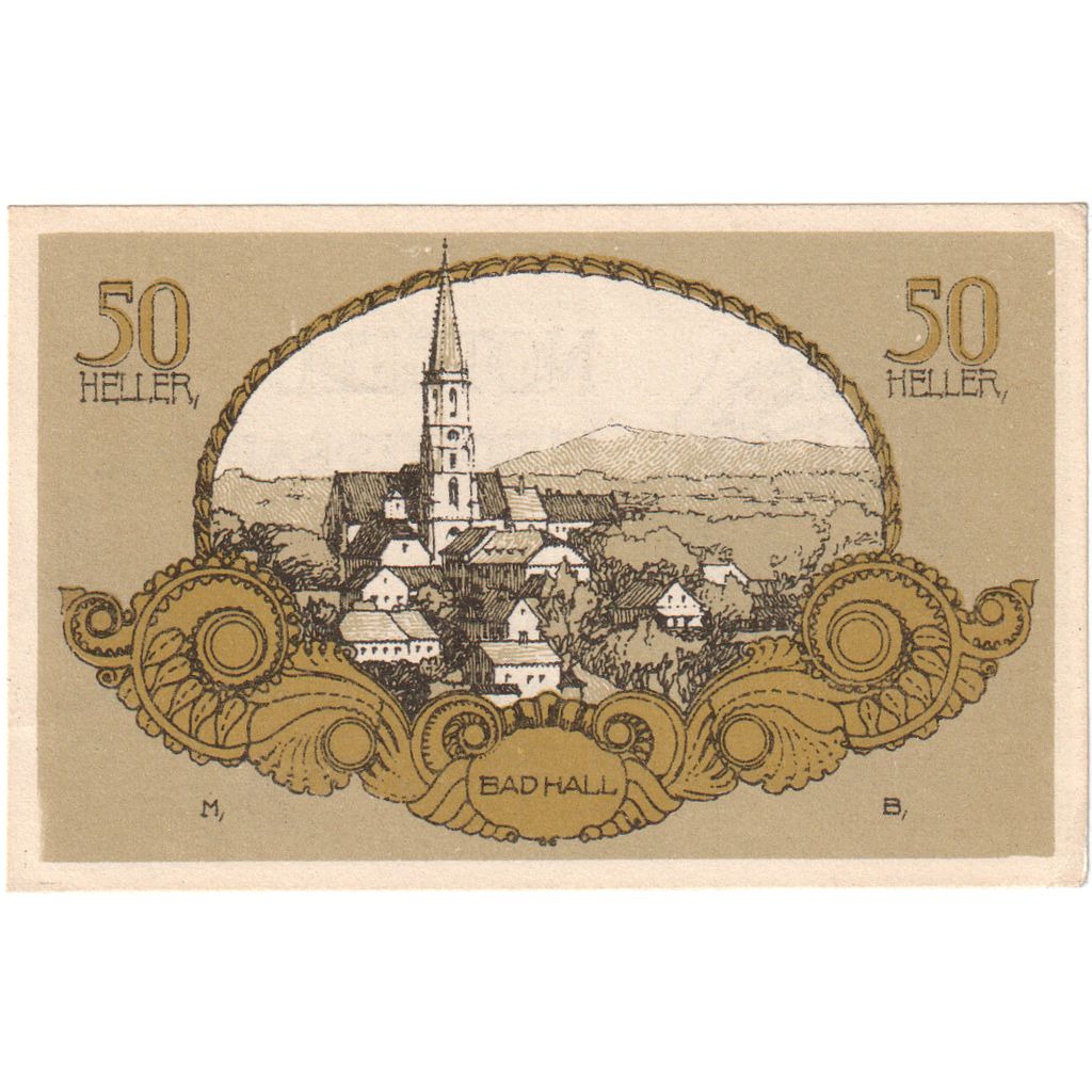 Autriche, Bad Hall, 50 Heller, 1920-09-30, SPL
