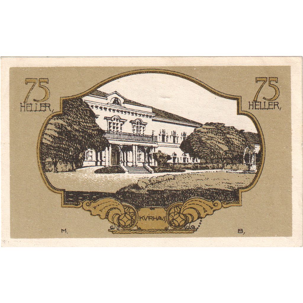Áustria, Bad Hall, 75 Heller, 1920-09-30, UNC(63)