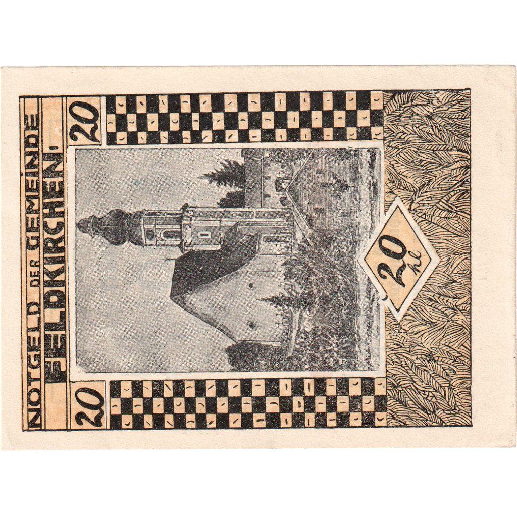 Áustria, Feldkirchen, 20 Heller, 1921-03-15, UNC(63)