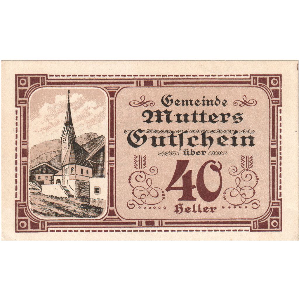 Austria, Mutters, 40 Heller, 1920-12-31, UNC(63)
