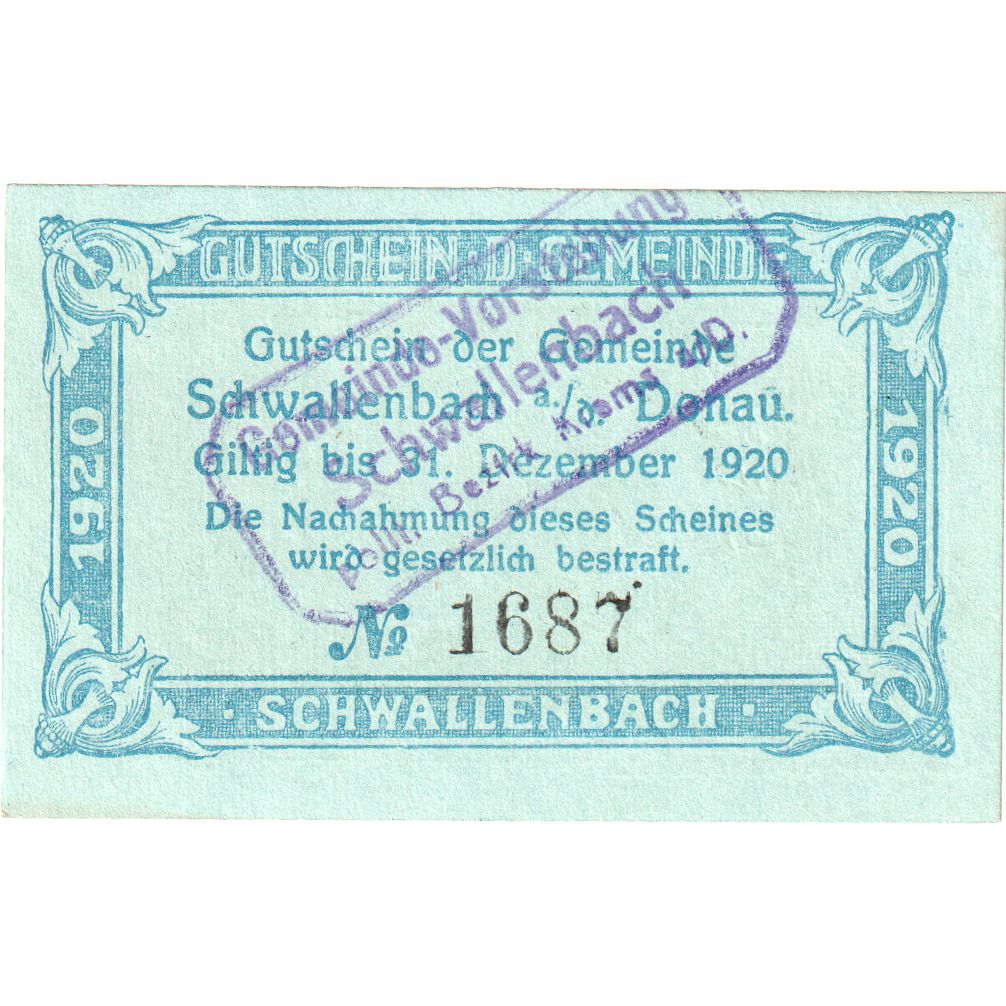 Austria, Schwallenbach, 80 Heller, 1920-12-31, UNC(63)