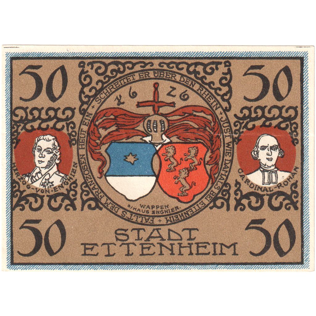Deutschland, Ettenheim, 50 Pfennig, 1922-03-01, UNZ-