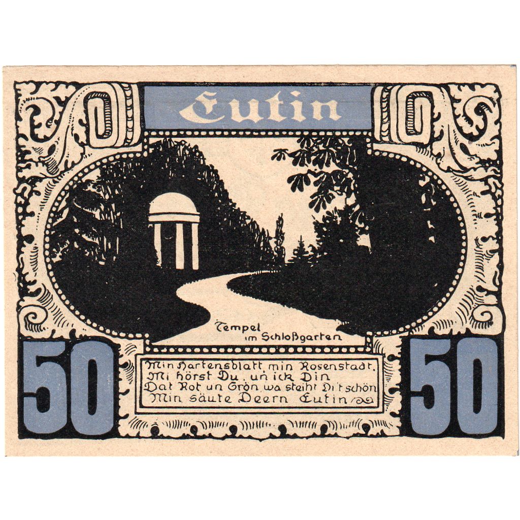 Alemania, Eutin Stadt, 50 Pfennig, SC