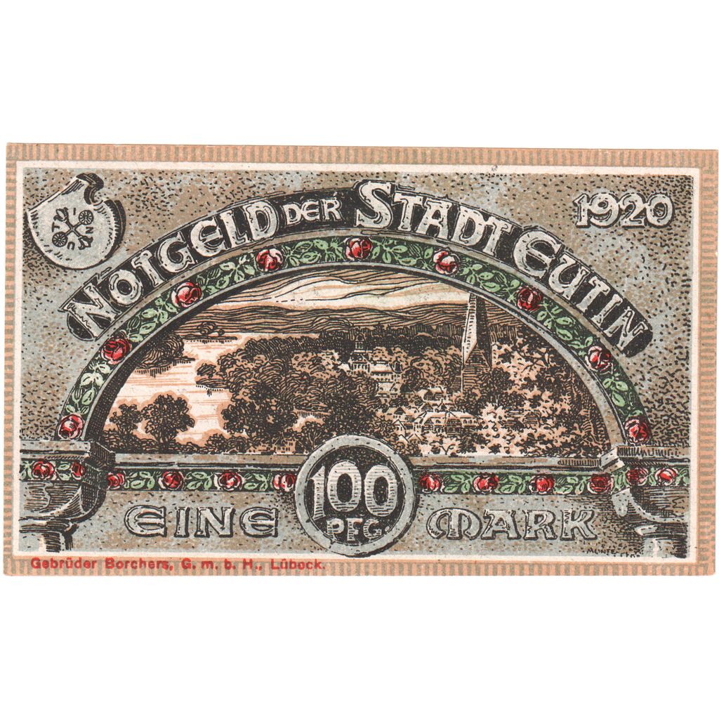 Alemania, Eutin Stadt, 100 Pfennig, SC