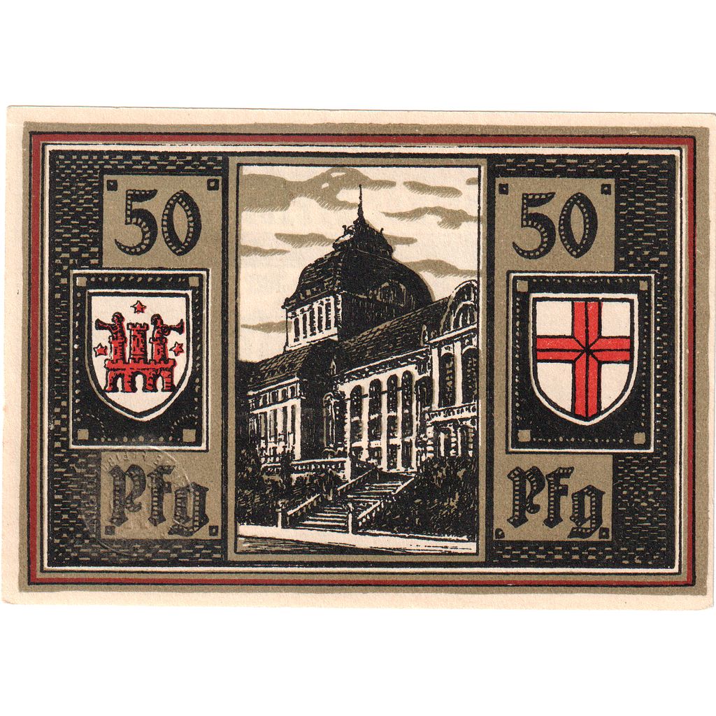 Alemania, Freiburg i. Br. Stadt, 50 Pfennig, UNC